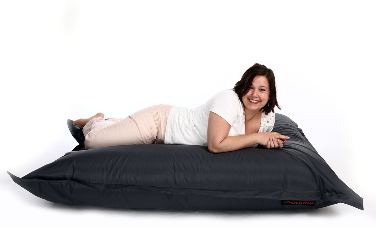 Design-Riesensitzsack Polyester BIG MILIBAG Grau