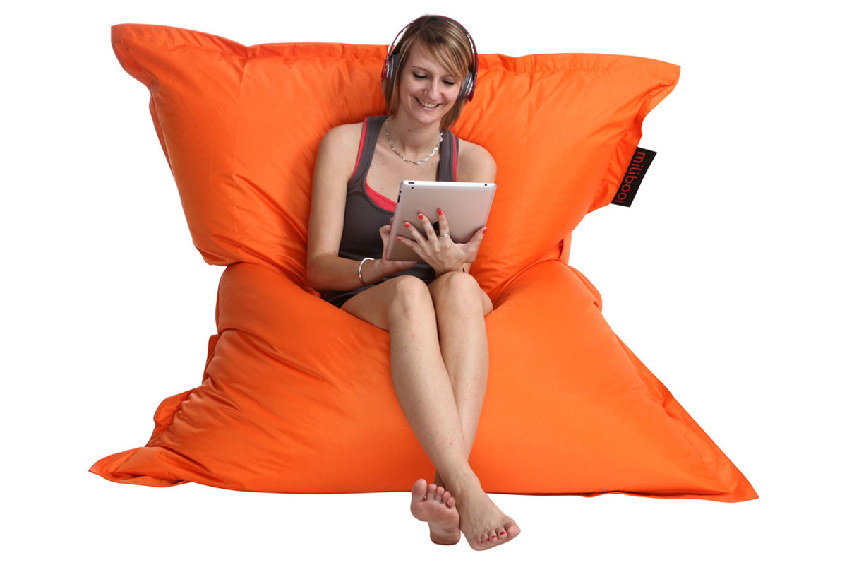 Design-Riesensitzsack Polyester BIG MILIBAG Orange
