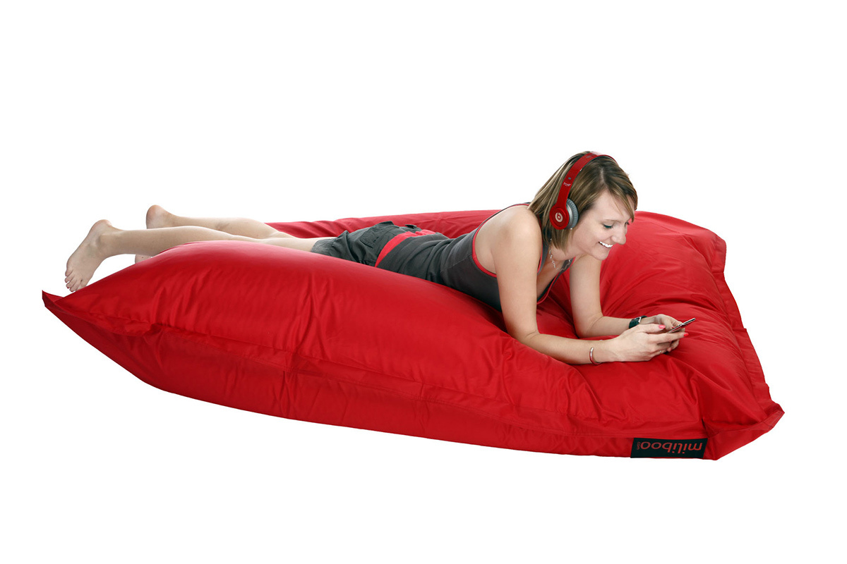 Design-Riesensitzsack Polyester BIG MILIBAG Rot