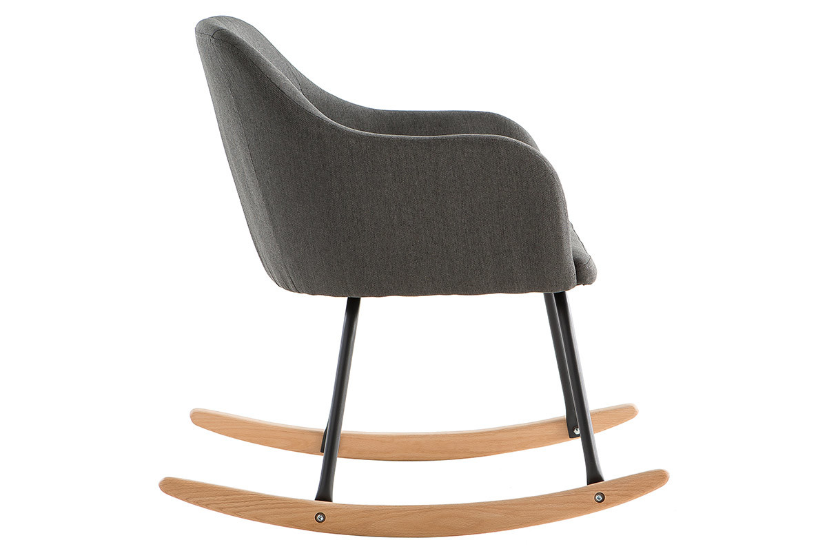 Design-Schaukelstuhl Stoff Dunkelgrau BALTIK