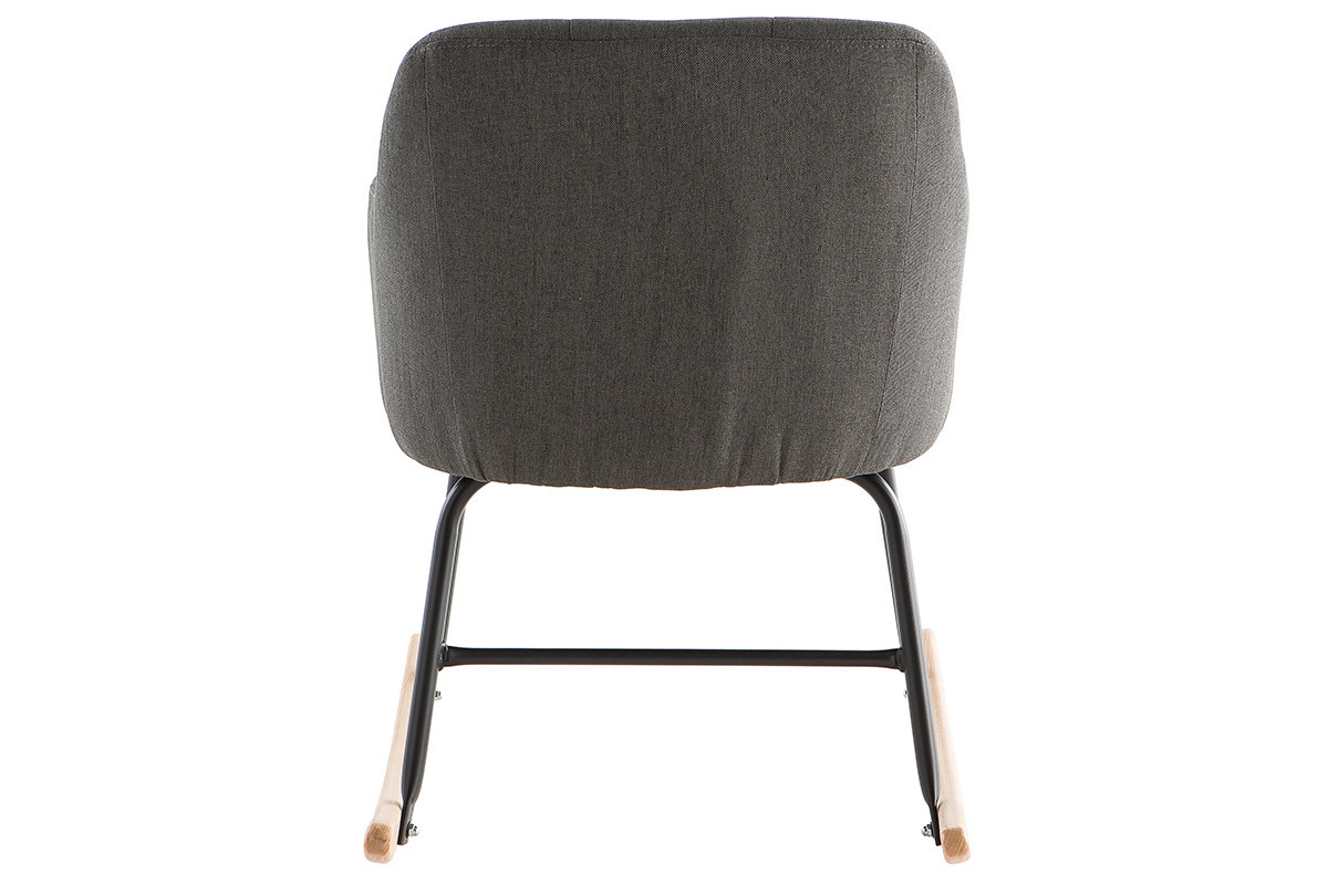 Design-Schaukelstuhl Stoff Dunkelgrau BALTIK