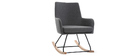 Design-Schaukelstuhl Stoff Dunkelgrau SHANA