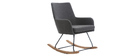 Design-Schaukelstuhl Stoff Dunkelgrau SHANA