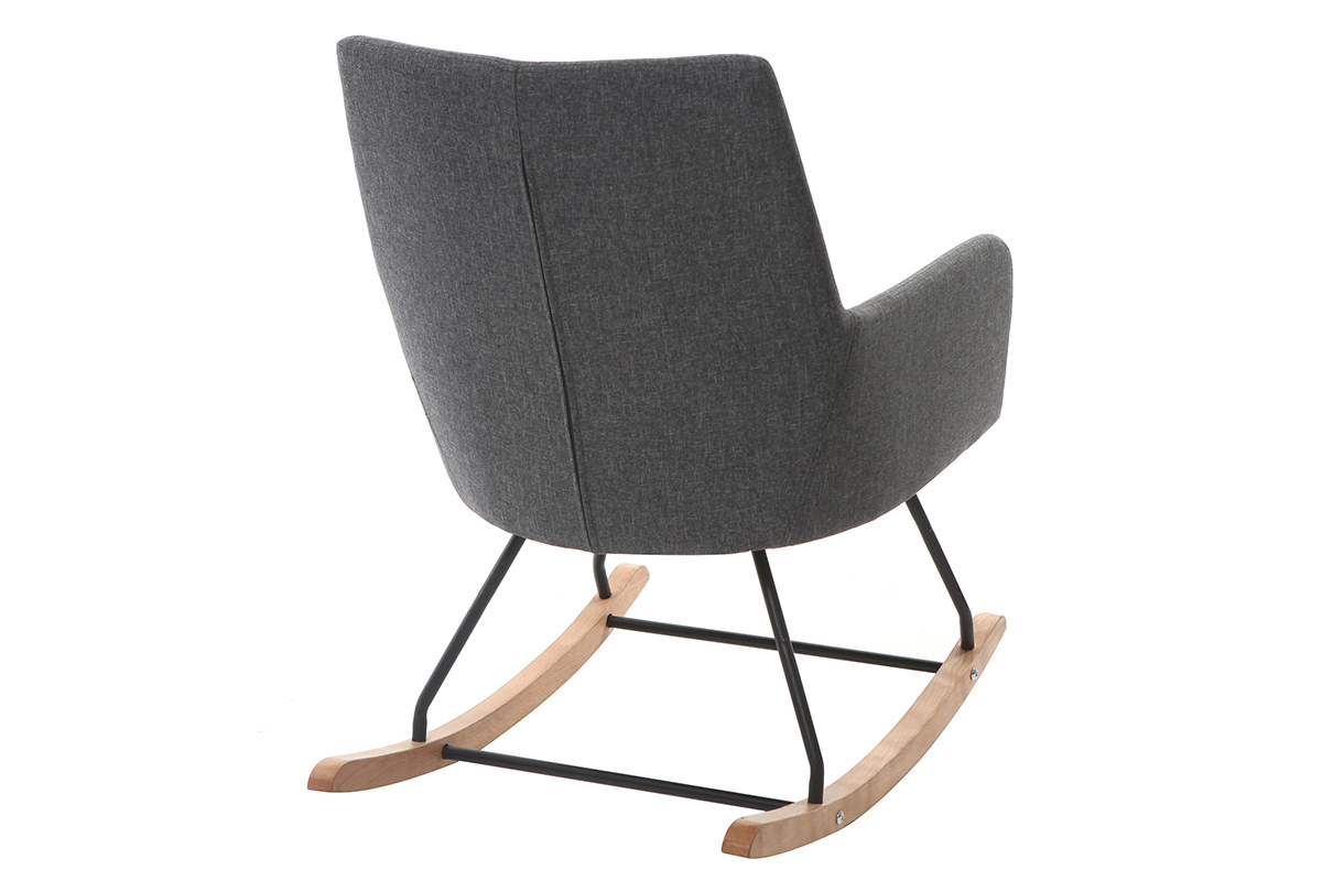 Design-Schaukelstuhl Stoff Dunkelgrau SHANA
