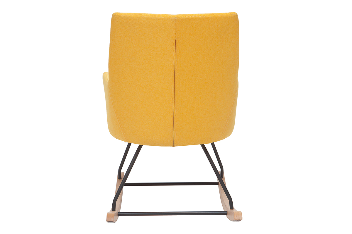 Design-Schaukelstuhl Stoff Gelb SHANA