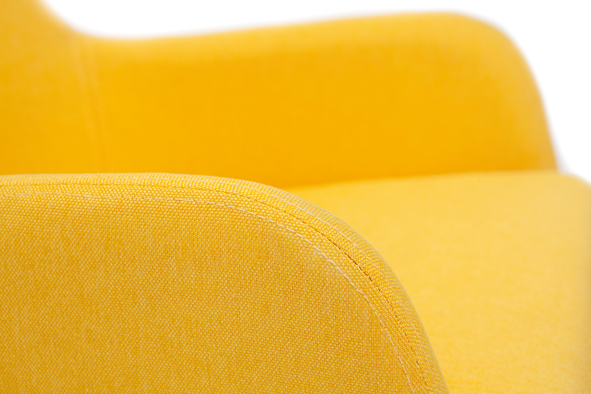 Design-Schaukelstuhl Stoff Gelb SHANA