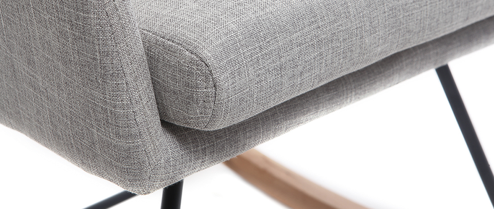 Design-Schaukelstuhl Stoff Hellgrau SHANA