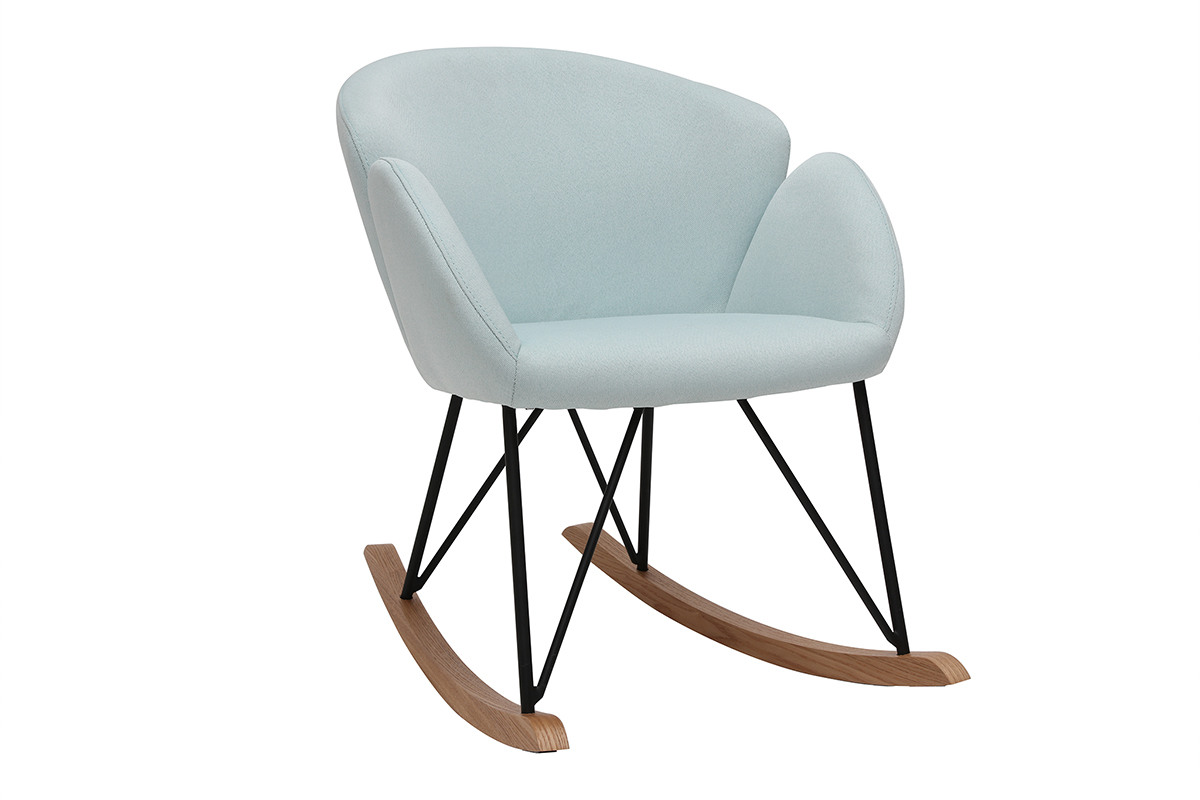 Design-Schaukelstuhl Stoff Minzblau RHAPSODY ?