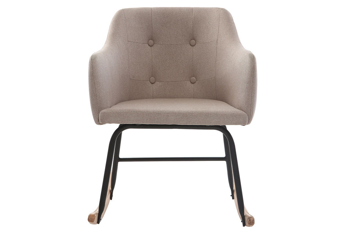 Design-Schaukelstuhl Stoff naturfarben BALTIK