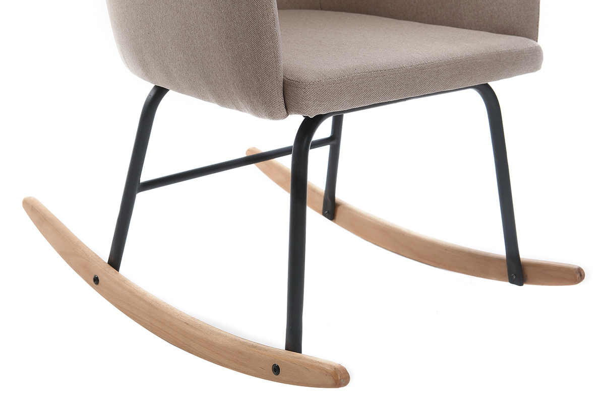 Design-Schaukelstuhl Stoff naturfarben BALTIK