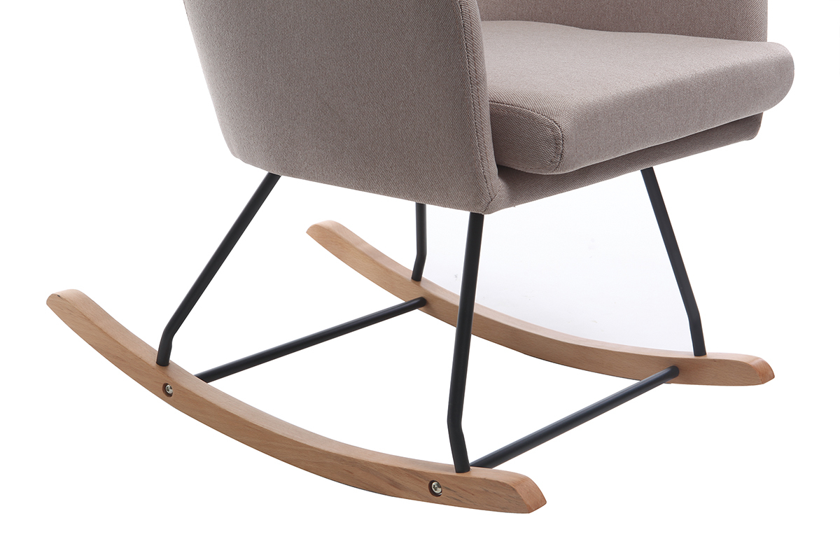 Design-Schaukelstuhl Stoff naturfarben SHANA