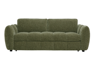Design-Schlafsofa 3-Sitzer aus Stoff mit strukturierter Samtoptik Khaki-Gr&uuml;n WONDER