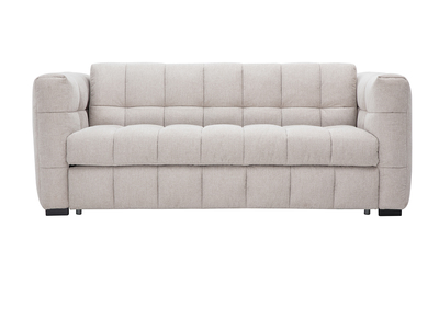 Design-Schlafsofa f&uuml;r 3 Personen aus Stoff mit samtigem Struktureffekt in Beige CORTO