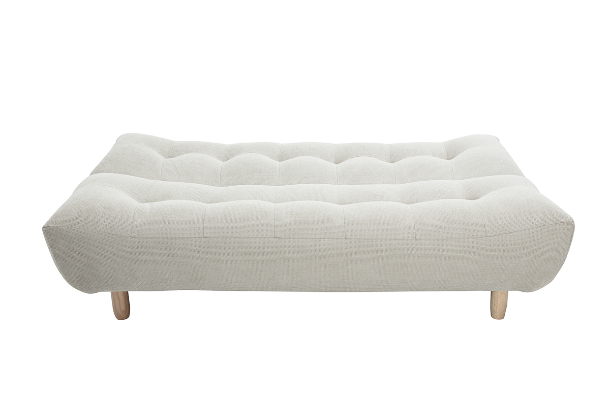 Design-Schlafsofa skandinavisch Beige und Eiche YUMI
