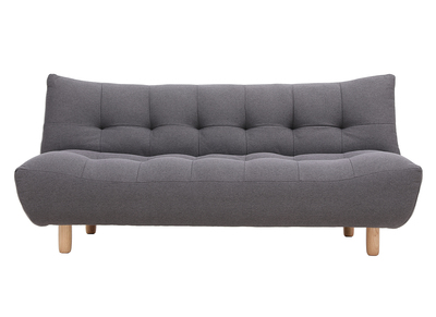 Design-Schlafsofa skandinavisch Dunkelgrau und Eiche YUMI