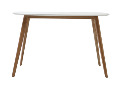 Design-Schreibtisch 120 cm Holz und Wei&szlig; SWIFT