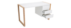 Design-Schreibtisch 3 Schubladen weiß matt ARMEL