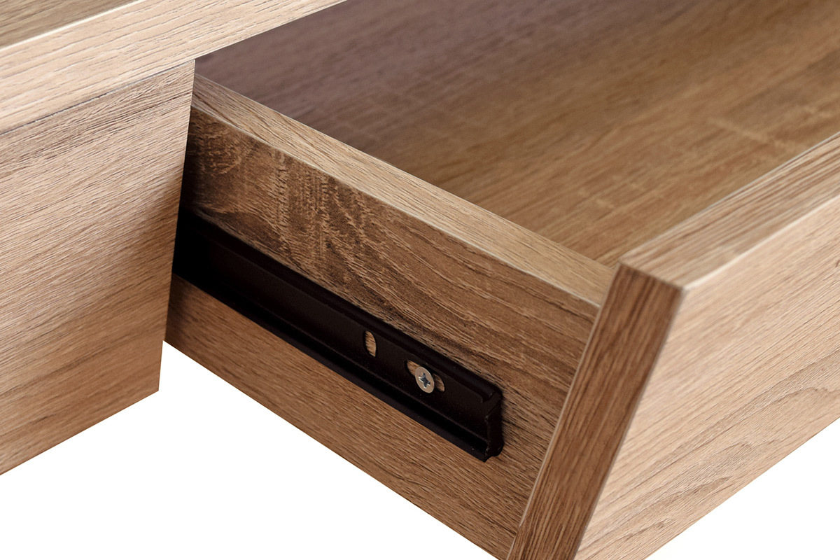 Design-Schreibtisch aus Holz und schwarz mit Schublade NOTHOMB