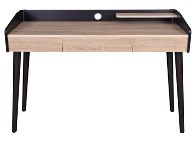 Design-Schreibtisch aus Holz und schwarz mit Schublade NOTHOMB