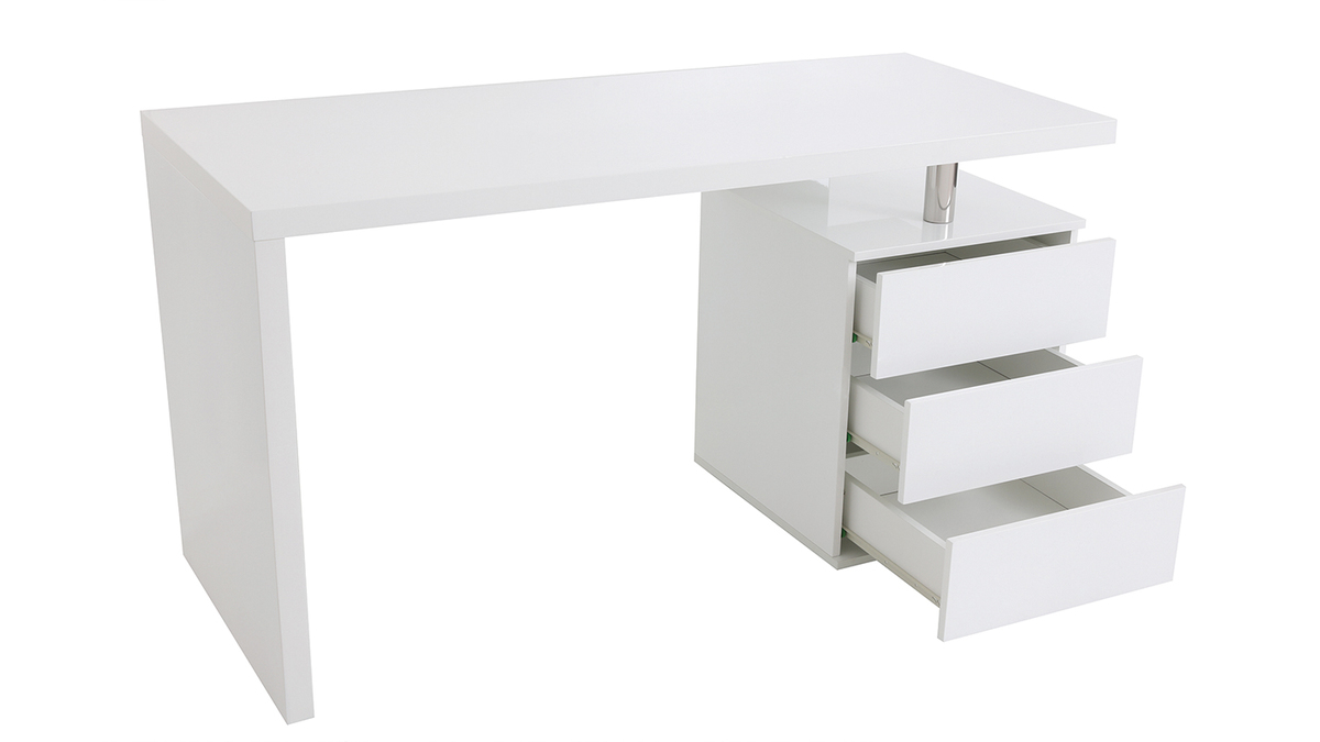 Design-Schreibtisch CALIX Wei, 3 Schubladen