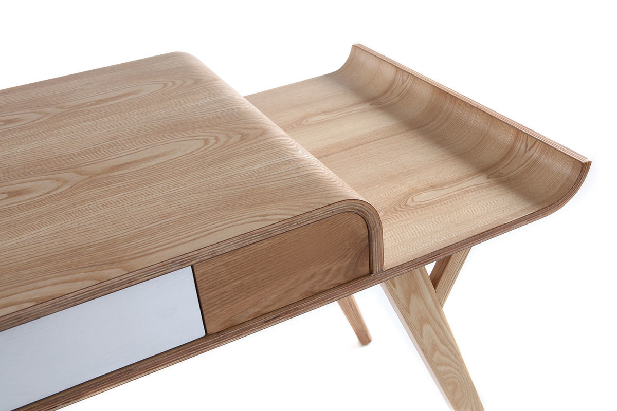Design-Schreibtisch Esche L120 cm YOTO