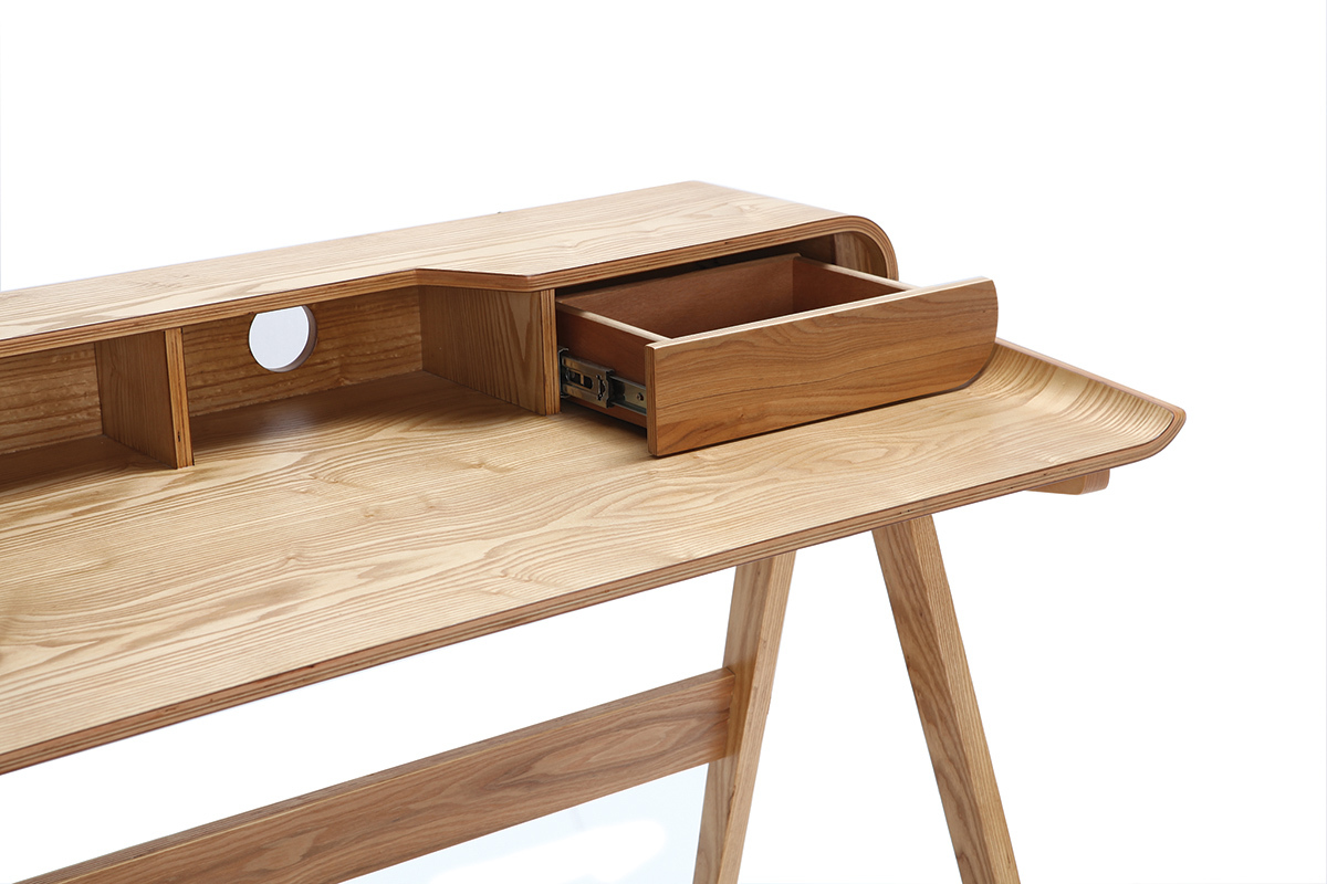 Design-Schreibtisch Esche - SOLVEIG