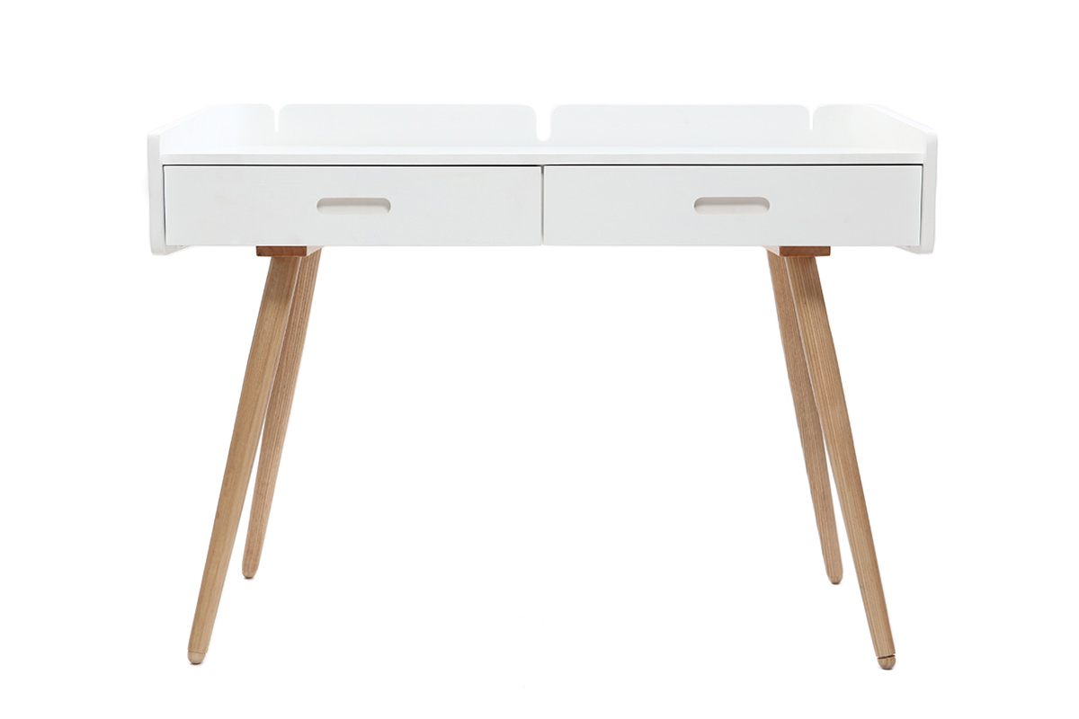 Design-Schreibtisch Esche Wei NEVIL