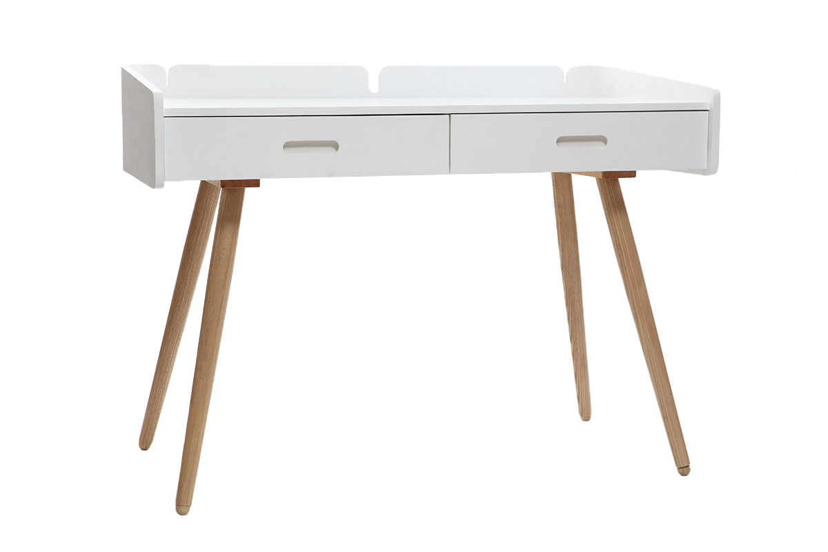 Design-Schreibtisch Esche Wei NEVIL