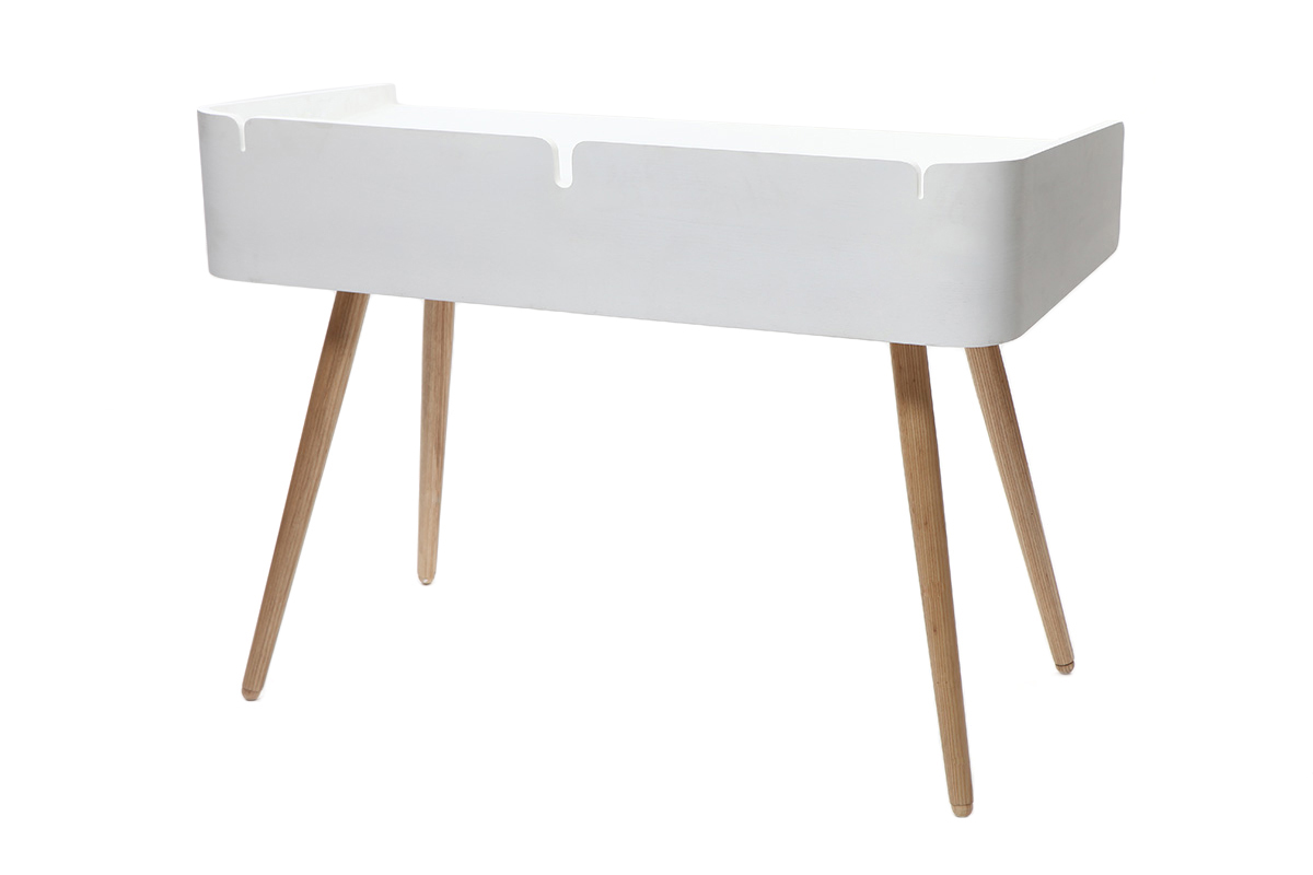 Design-Schreibtisch Esche Wei NEVIL
