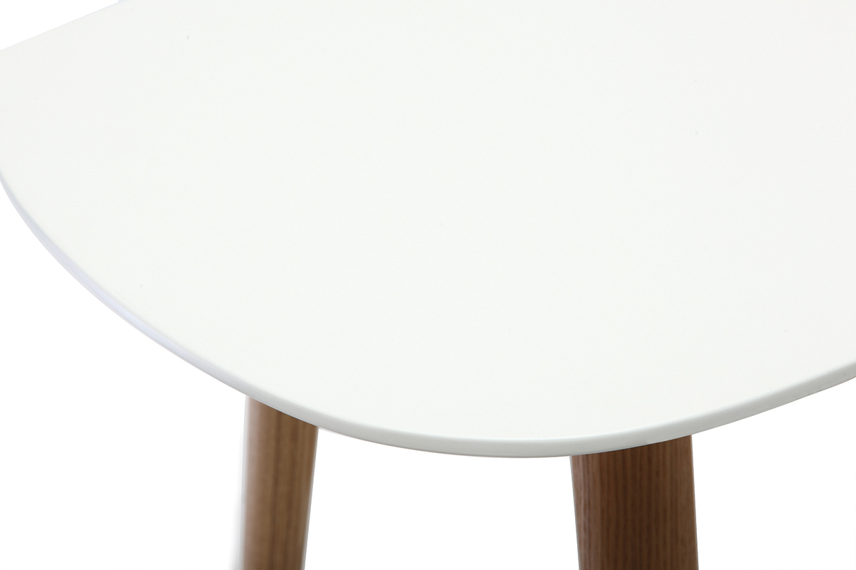Design-Schreibtisch Holz und Wei L120 cm SWIFT