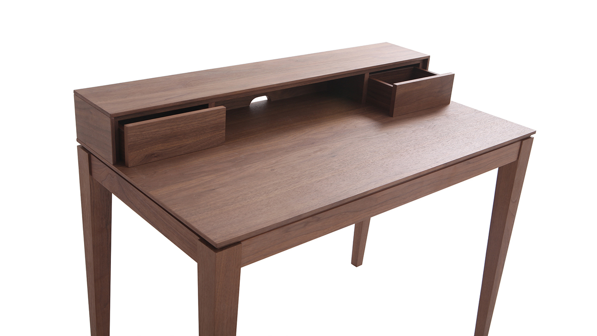 Design-Schreibtisch mit Fächern aus Nussbaumholz SEKRET