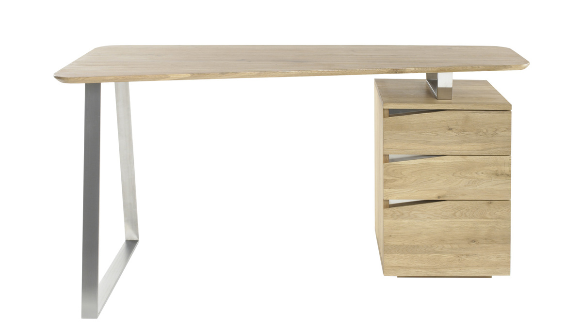 Design-Schreibtisch mit Stauraum Metall und Holz L150 JANIS