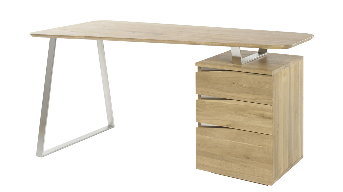 Design-Schreibtisch mit Stauraum Metall und Holz L150 JANIS