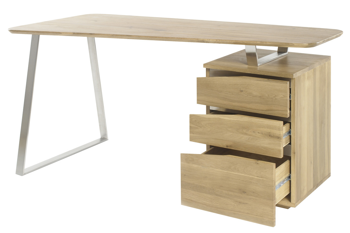 Design-Schreibtisch mit Stauraum Metall und Holz L150 JANIS