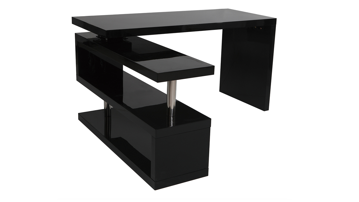 Design-Schreibtisch schwarz lackiert verstellbar MAX