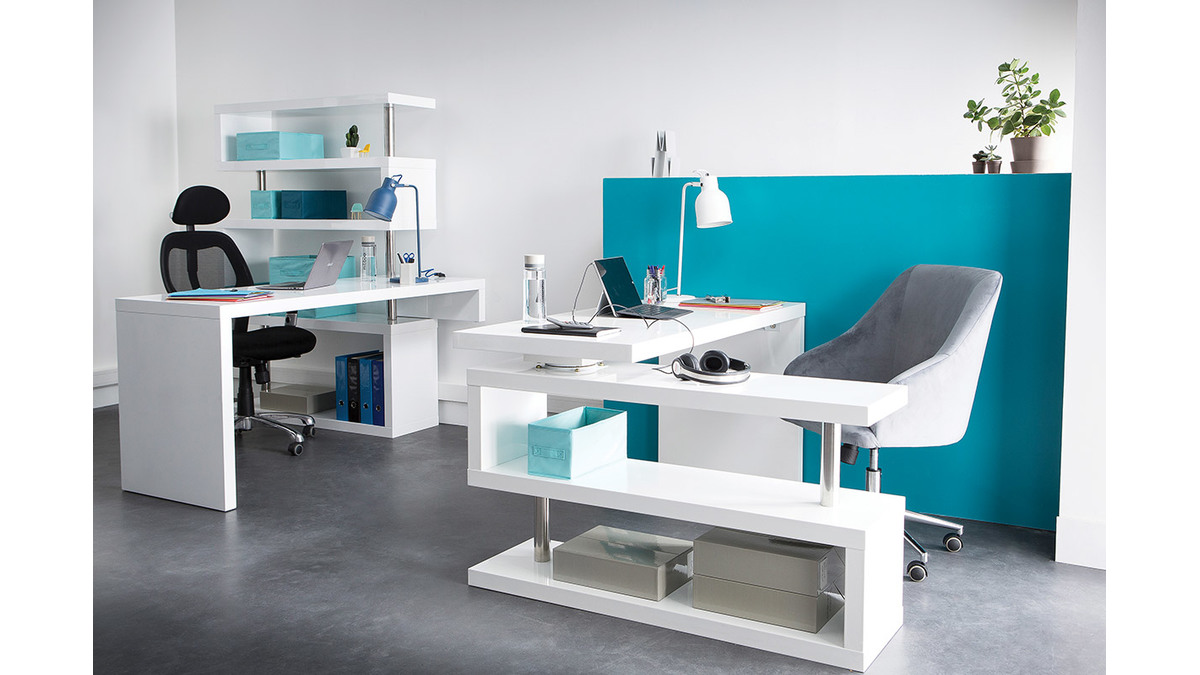 Design-Schreibtisch T-MAX abnehmbar Weiß