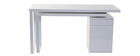 Design-Schreibtisch verstellbar Weiß glänzend VOXY