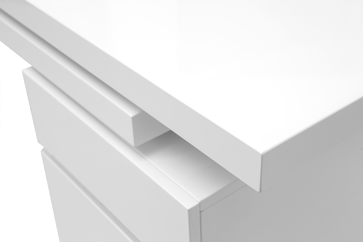 Design-Schreibtisch verstellbar Wei glnzend VOXY