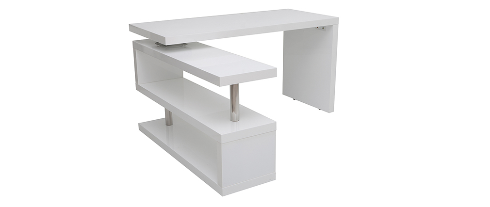 Design-Schreibtisch weiß lackiert verstellbar MAX