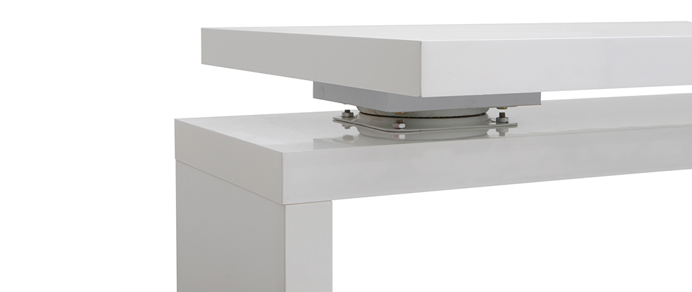 Design-Schreibtisch weiß lackiert verstellbar MAX