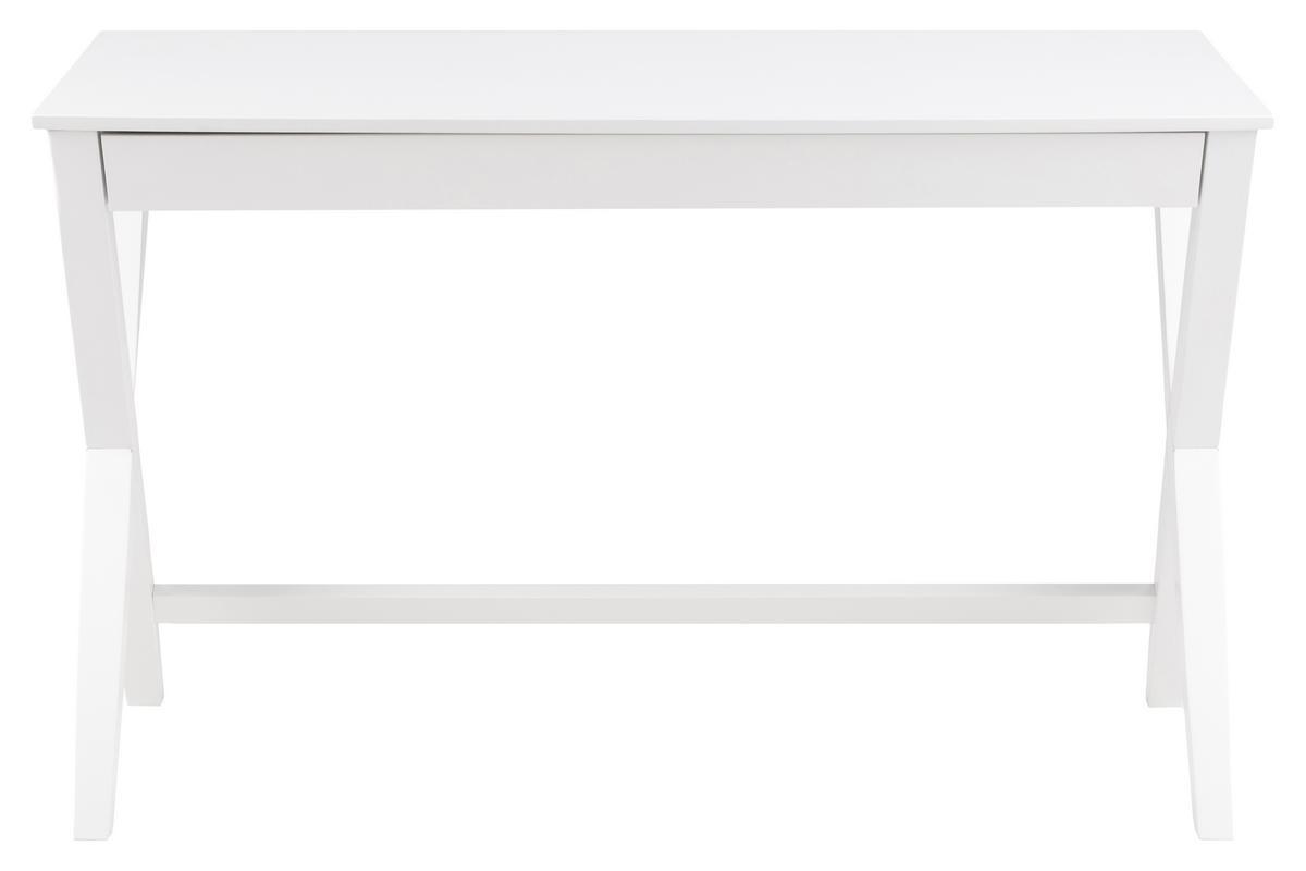 Design-Schreibtisch wei mit Schubfach B120 cm VICE