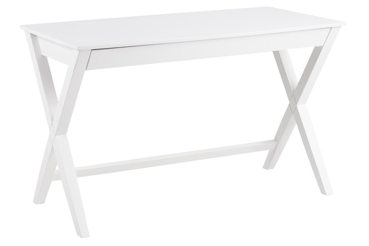 Design-Schreibtisch wei mit Schubfach B120 cm VICE