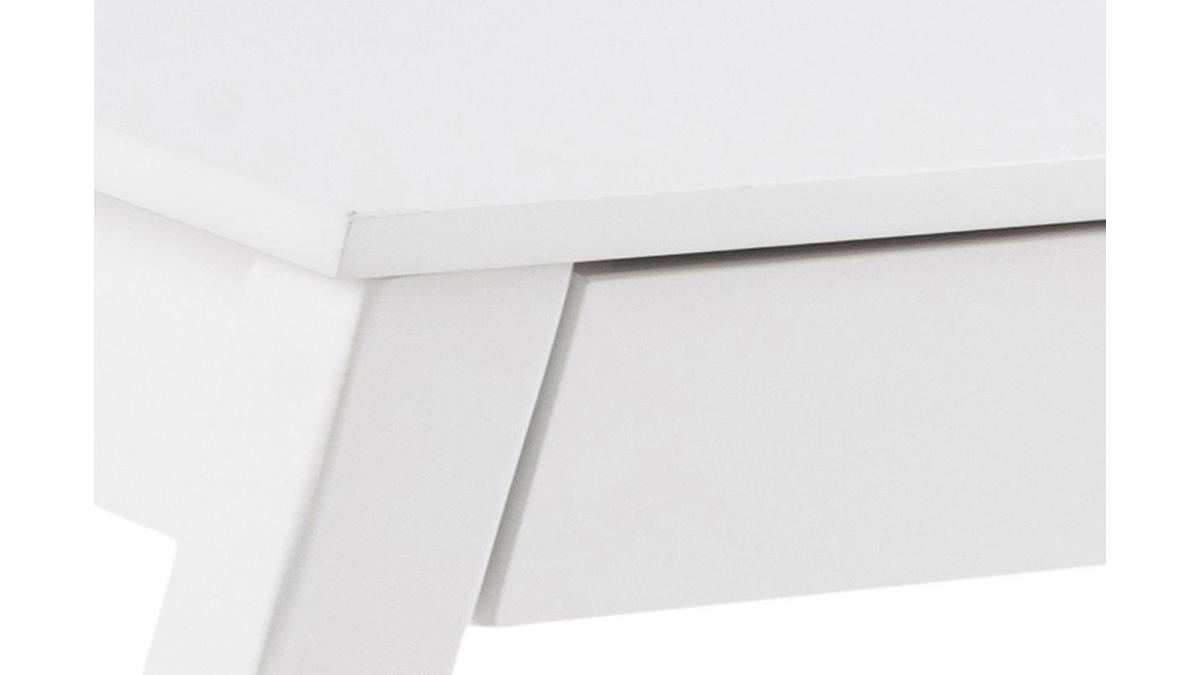 Design-Schreibtisch weiß mit Schubfach B120 cm VICE