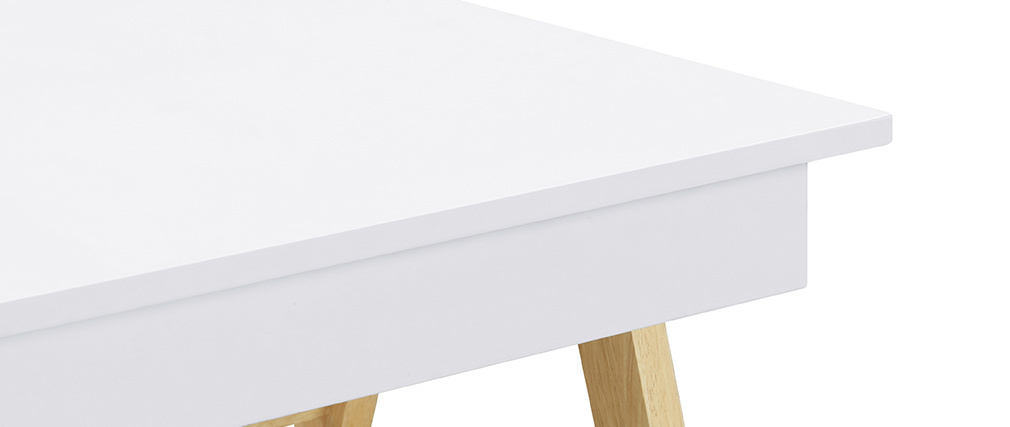 Design-Schreibtisch Weiß und Holz BROOK