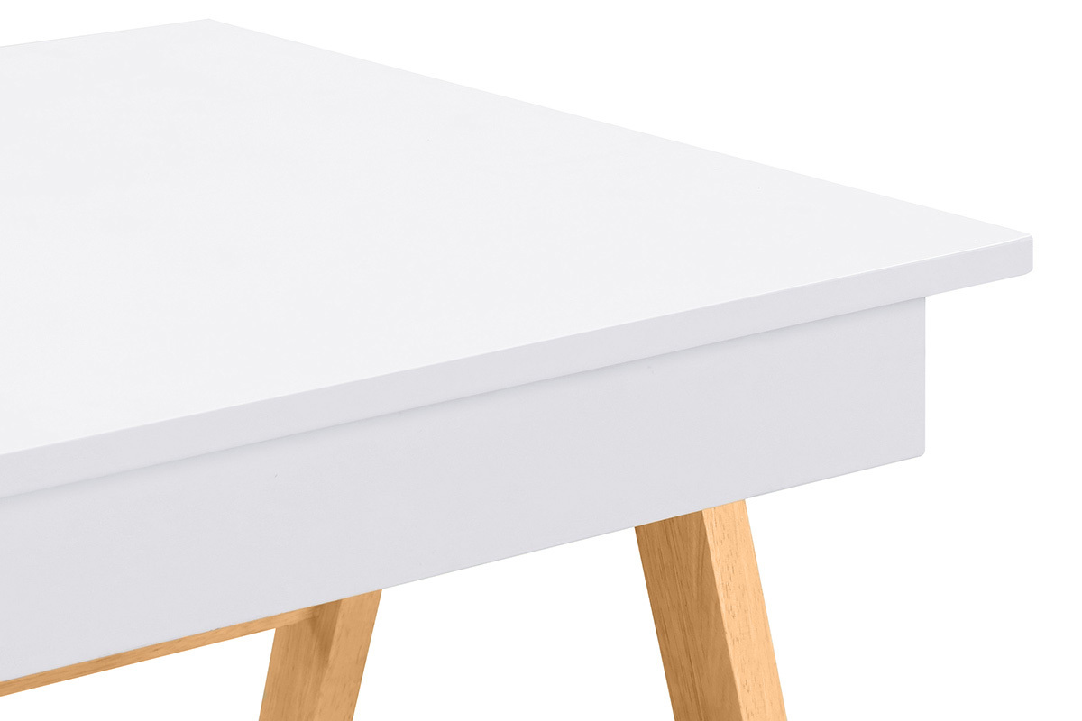 Design-Schreibtisch Wei und Holz BROOK