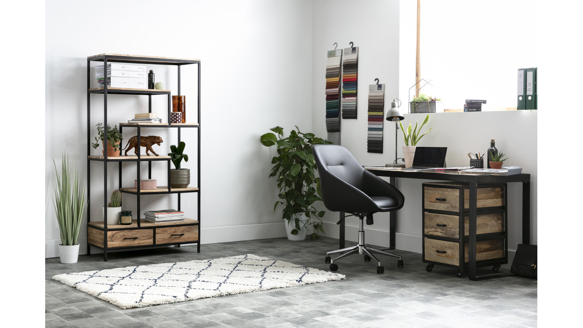 Design-Schreibtischstuhl Schwarz COLIN