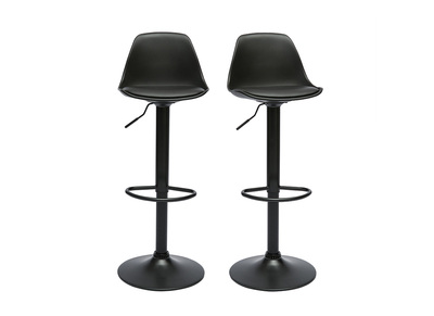 Design schwarze Barhocker (2er Set) STEEVY
