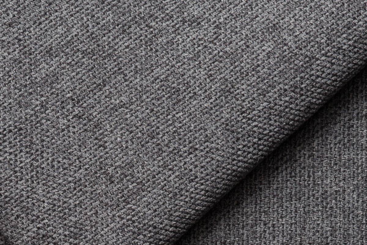 Design-Sessel aus anthrazitgrauem Stoff PLURIEL