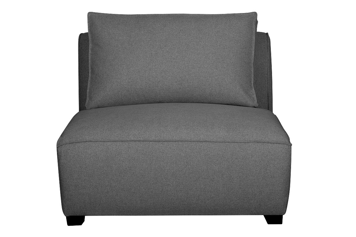 Design-Sessel aus anthrazitgrauem Stoff PLURIEL