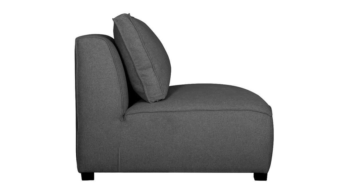 Design-Sessel aus anthrazitgrauem Stoff PLURIEL